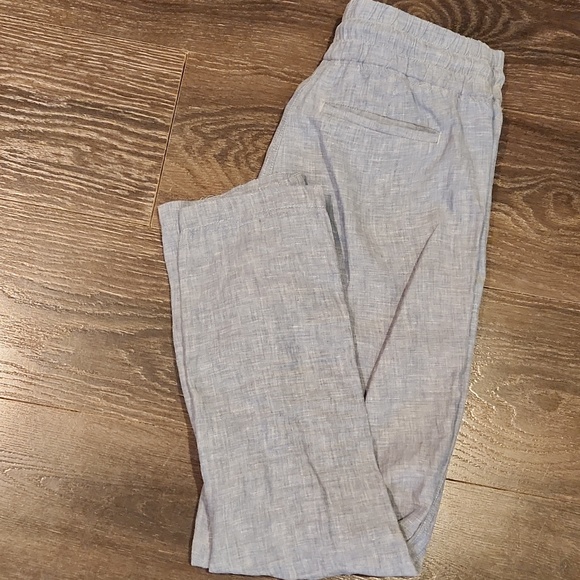 ❤️ ATHLETA CABO LINEN HIGH RISE JOGGER PANTS, CHAMBRAY BLUE, 0 (25) - Picture 12 of 12